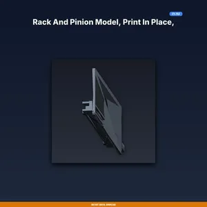 Rack and Pinion Model, Print in Place, Linear Motion - STL File for 3D Printing