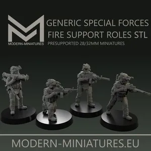 Generic Special Forces Fire Support Roles 28mm Miniatures
