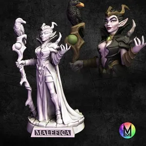 Female Wizard - Malefica the Warlock/ Wizard (female wizard / evil female wizard / female warlock tiefling)