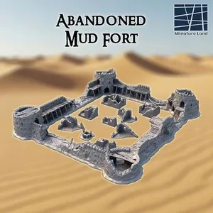 Abandoned Mud Fort - Tabletop Terrain - 28 MM