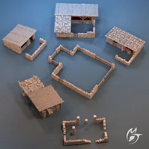 Farm Pens and Garden Dry Wall - Modular Scatter Terrain