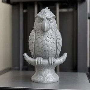 Grumpy Parrot on Perch 3D Print Model