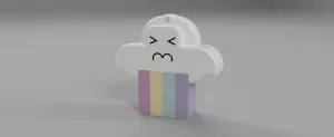 Rainbow Cloud Keychain