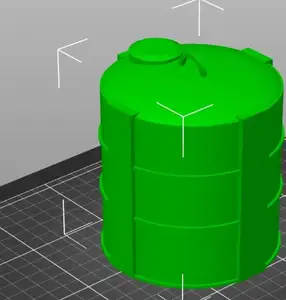 Water tank for construction site for diorama 1/16, 1/14 ,1/12,1/10