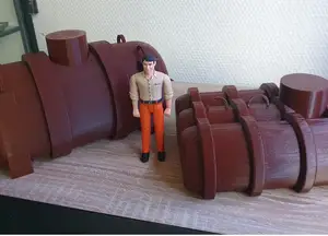 Large single septic tank for construction diorama 1/16, 1/14 ,1/12,1/10