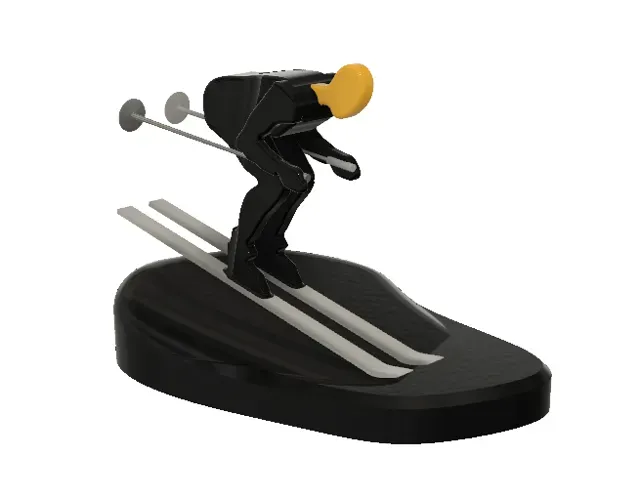 Skiing Athlete Minimalist Square — Фото 2 из 6