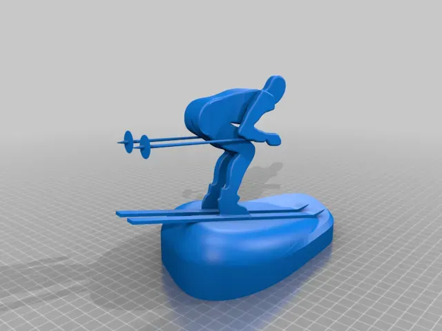 Skiing Athlete Minimalist Square — Фото 6 из 6