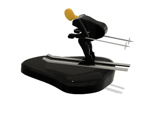 Skiing Athlete Minimalist Square — Фото 4 из 6