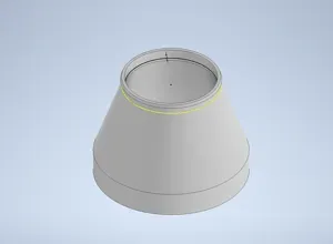 150mm Fan Adapter to 100mm Tube for exhaust extraction for Laserengraver (Twotrees TS2)