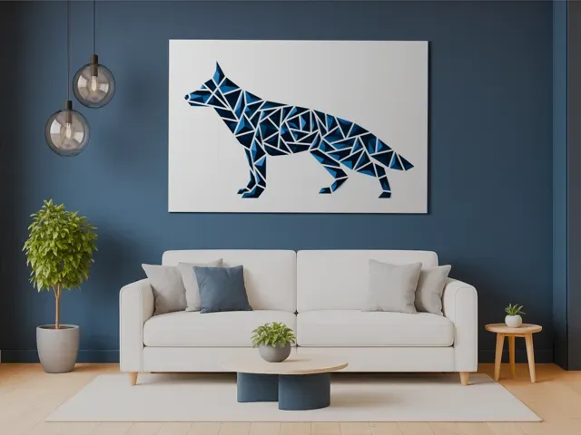 Geometric dog wall art - “German shepherd style”