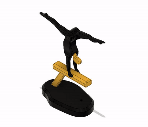 Gymnastics Athlete Minimalist Square