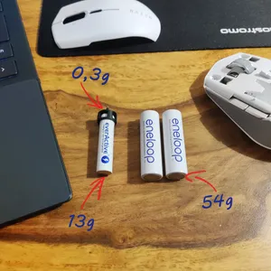 Lightweight battery adapter AAA/LR03 to AA/R03