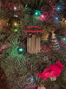 Sled Christmas Tree Ornament