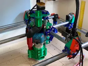 Hard mounted vacuum adaptor for MPCNC Makita mount