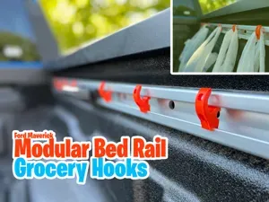 Ford Maverick Modular Bed Rail Grocery Hooks