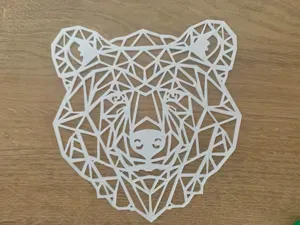 Bear head geometric wallat / Bär Kopf