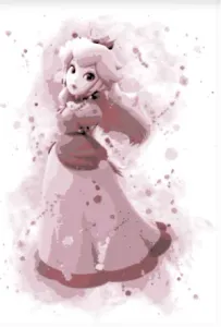 Peach Aquarell Painting Hueforge (Super Mario)