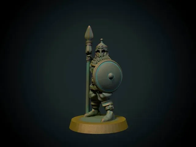 Elite Saracen Spearman 28mm (supportless, FDM friendly)