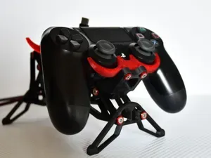 Dual controller stand for PS4 and Xbox series X.