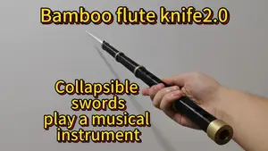 Bamboo flute knife2.0 竹笛伸缩剑2.0版,可吹奏 Collapsible swords play a musical instrument