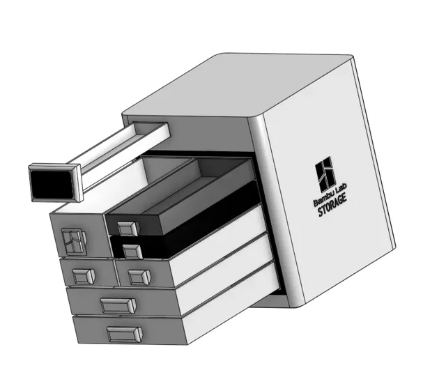 BAMBU LAB STORAGE | DRAWERS | EASY PRINT | PRINTABLE UPGRADES - CLEAN - SCALABLE — Фото 2 из 4