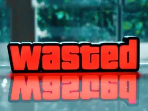 GTA WASTED LAMP - With control remote and app