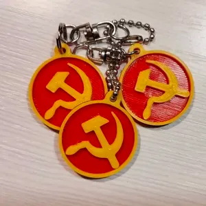 Sickle and hammer Key fob
