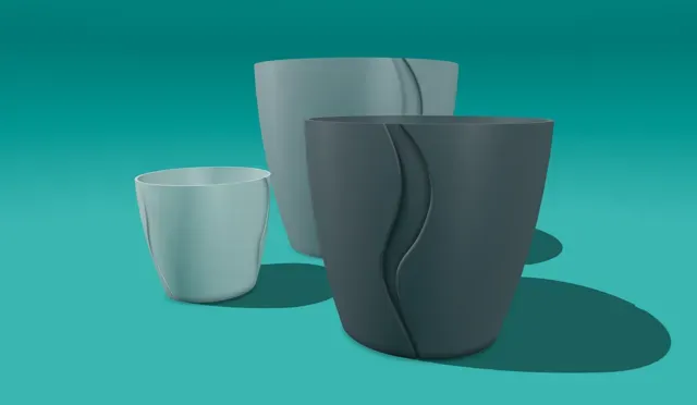 Planter 05 - Leaf Me Alone, with drainage hole and saucer — Фото 2 из 6