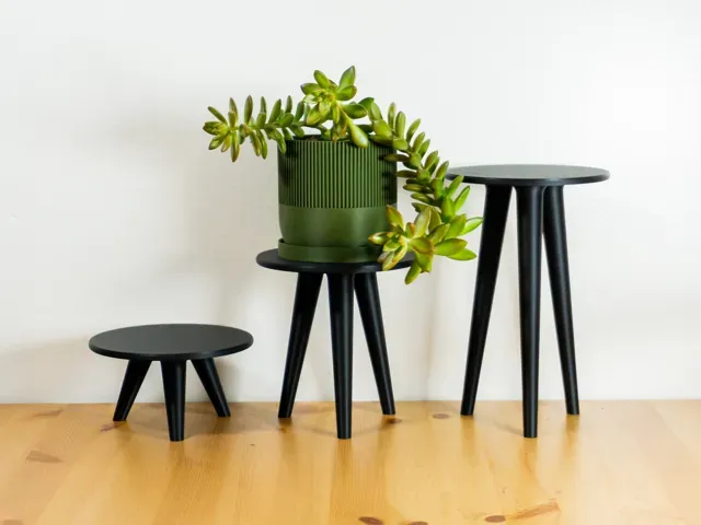 Plant Stand - Simple Mid-Century Modern Planter Holder - Easy Print - Multiple Sizes