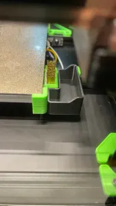 Voron 2.4 nozzle brush purge bucket bed plate stop