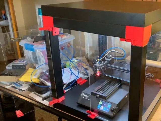 (V1) For BIQU B1, DIY Enclosure, Remix of Prusa IKEA Lack Enclosure, extra doors (opening 3 sides) — Image 2 of 16