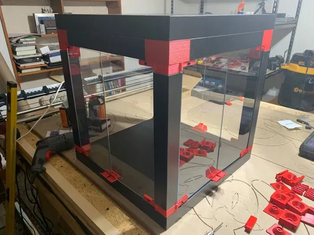 (V1) For BIQU B1, DIY Enclosure, Remix of Prusa IKEA Lack Enclosure, extra doors (opening 3 sides) — Image 8 of 16
