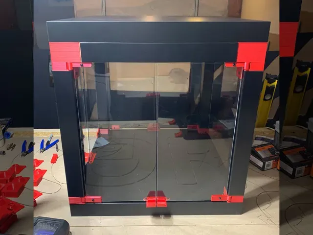 (V1) For BIQU B1, DIY Enclosure, Remix of Prusa IKEA Lack Enclosure, extra doors (opening 3 sides) — Image 3 of 16