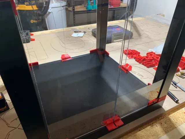 (V1) For BIQU B1, DIY Enclosure, Remix of Prusa IKEA Lack Enclosure, extra doors (opening 3 sides) — Image 7 of 16
