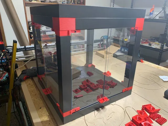 (V1) For BIQU B1, DIY Enclosure, Remix of Prusa IKEA Lack Enclosure, extra doors (opening 3 sides) — Image 5 of 16