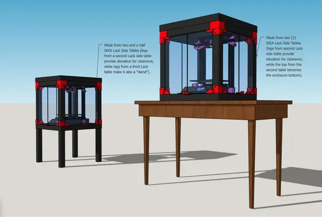 (V2) For BIQU B1, DIY Enclosure, Remix of Prusa V2 IKEA Lack Enclosure, extra doors (opens 3 sides) — Фото 7 из 16