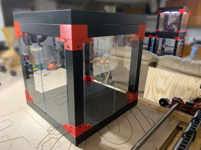 (V2) For BIQU B1, DIY Enclosure, Remix of Prusa V2 IKEA Lack Enclosure, extra doors (opens 3 sides) — Фото 3 из 16
