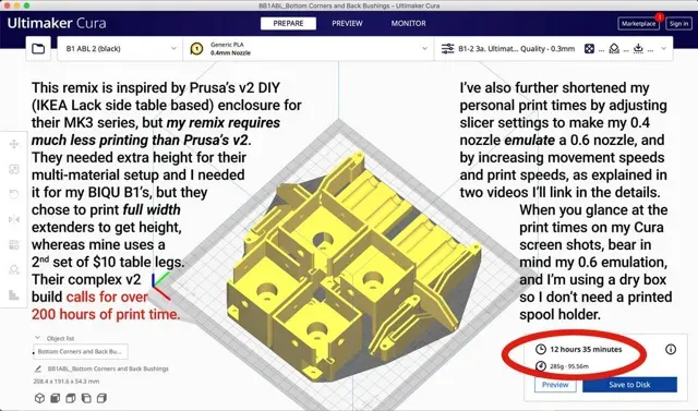 (V2) For BIQU B1, DIY Enclosure, Remix of Prusa V2 IKEA Lack Enclosure, extra doors (opens 3 sides) — Фото 10 из 16