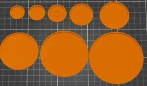 Miniature Bases (various sizes 25-160mm) (magnetizable)
