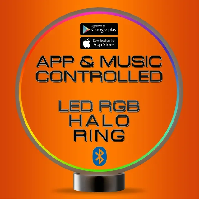LED RGB DESIGNER CIRCLE RING HALO LIGHT LAMP APP — Фото 2 из 16