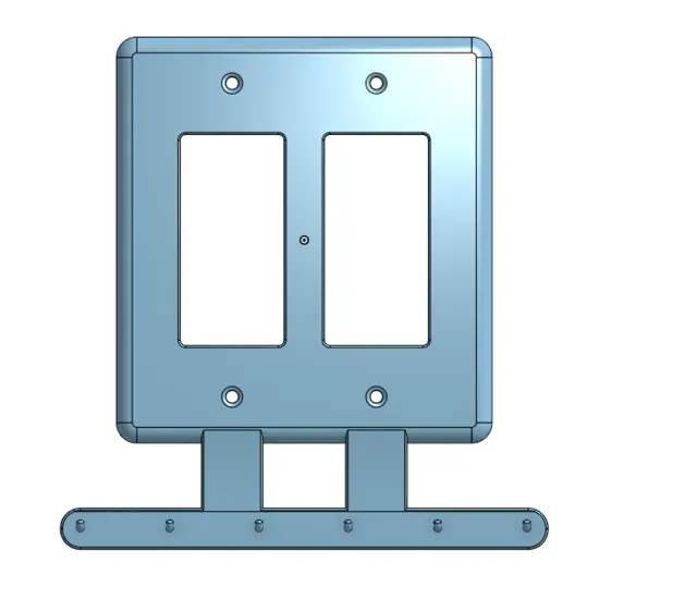 Double outlet / light switch key hook — Фото 3 из 5