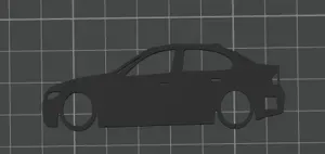 BMW e90 silhouette keychain