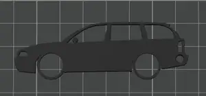 Skoda Octavia silhouette keychain