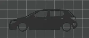 Skoda Fabia 2 silhouette keychain