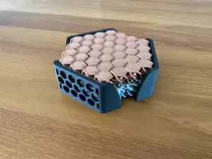 Coaster Holder 4 Nasa Chainmail Hex by @tooclewell