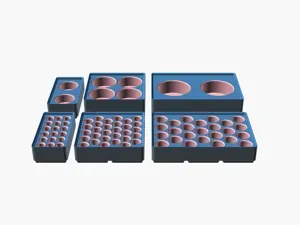 Gridfinity battery holders, all battery sizes