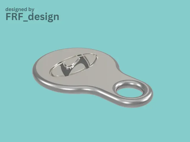 Keychain - Shopping cart coin/token - Hyundai logo — Image 3 of 3