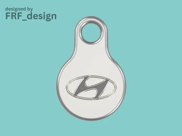 Keychain - Shopping cart coin/token - Hyundai logo — Image 2 of 3