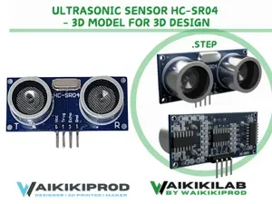 Ultrasonic Sensor HC-SR04 - 3D model for 3D design