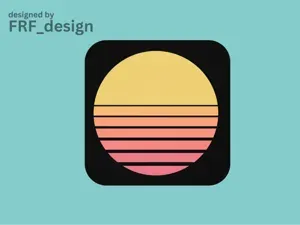 80's Retro Sun, Synthesizer, Arcade, Neon, Sunset